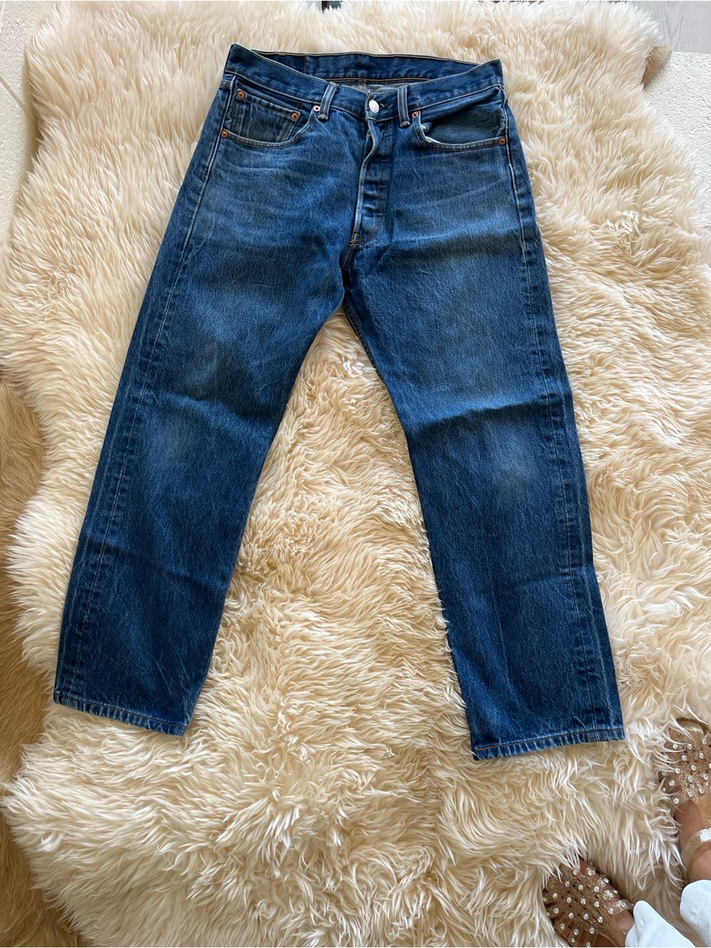 Levi’s 501 Original Straight Leg Button Fly Jeans - Medium Wash